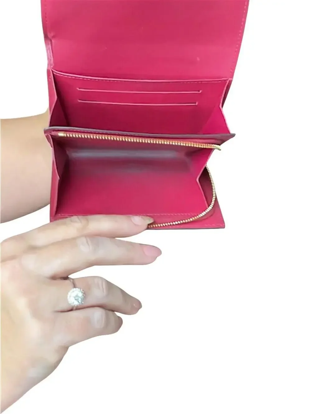 Louis Vuitton Portefeuille Flore Compact Monogram Fuchsia Pink Flower Wallet